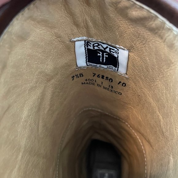 Frye Women’s Brown Leather Phillip Harness Boho Riding Boots Shoes Size 7.5 - Picture 11 of 12